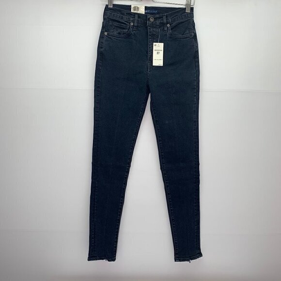 Levis Made & Crafted Jeans Size 27 High Skinny Zip Leg Dark Wash Black Mid Rise - Picture 2 of 13